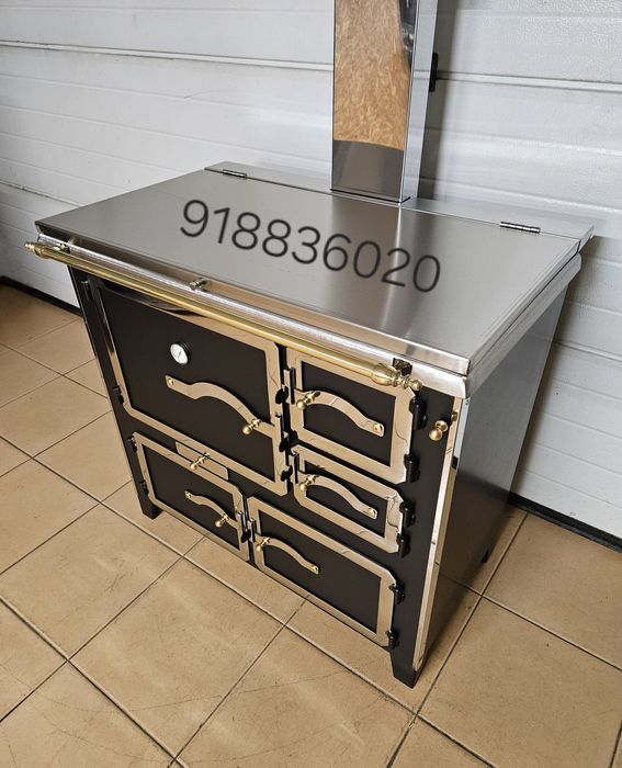 Fogão Lenha NOVOS - INOX - Estilo Rústico - Fabrico Nacional