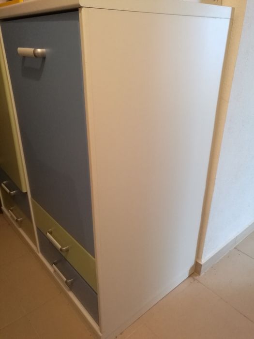Berço-cama convertível com gavetas/cama extra 70x140 cm