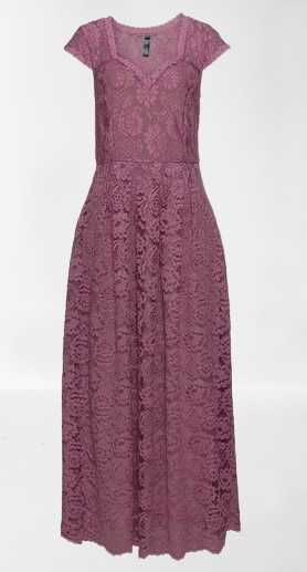 Długa, koronkowa sukienka Bonprix/Rainbow - r.36/38