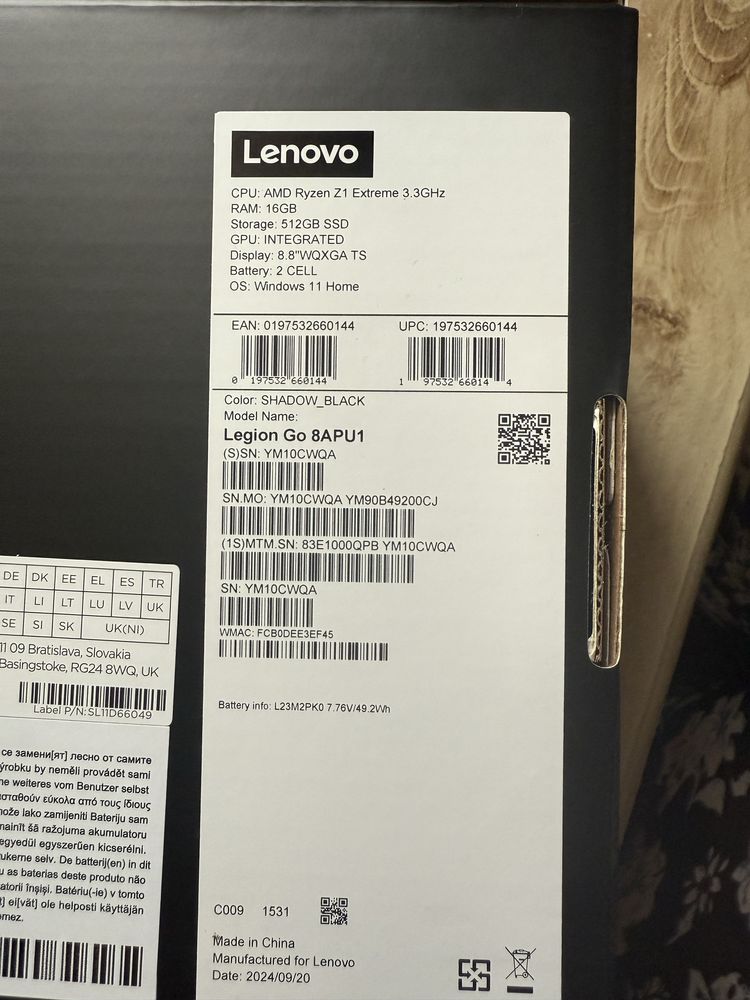 Lenovo Legion Go 2Tb 2lata gwarancji idealny stan