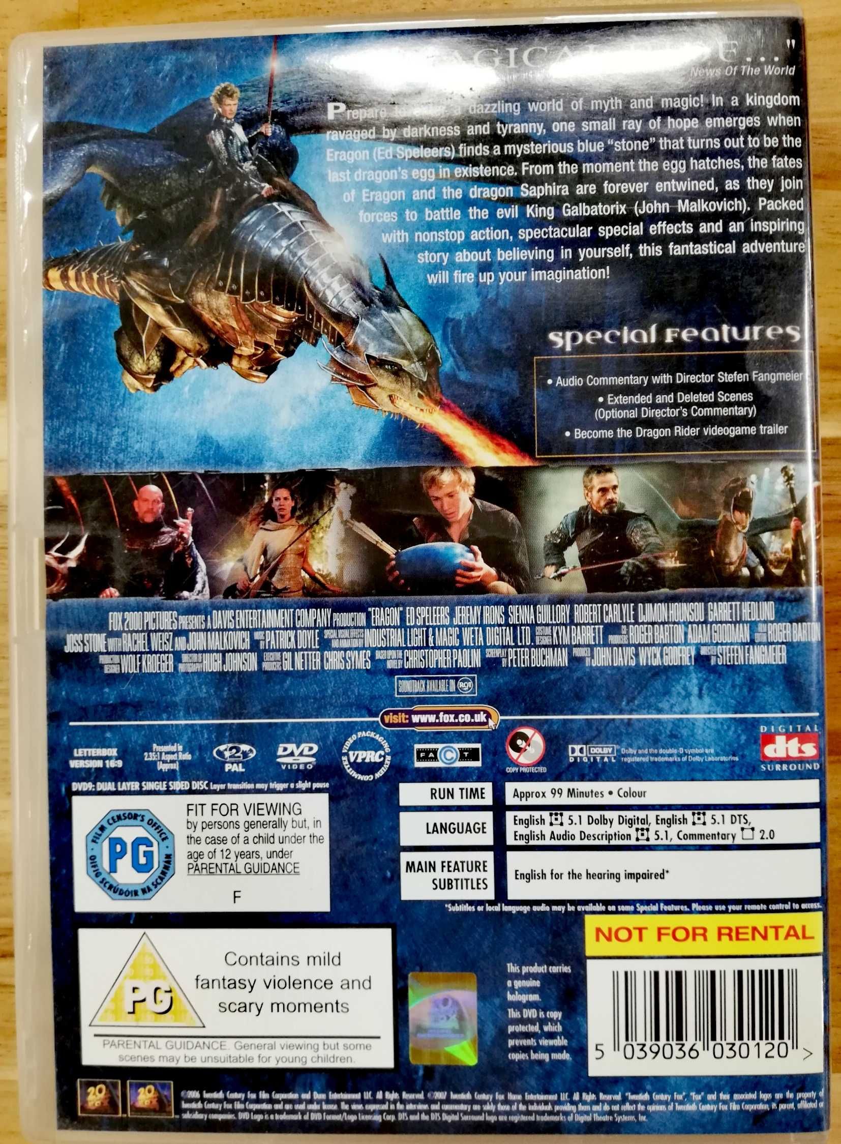 Eragon film na dvd fantastyka smoki fantasy ANG