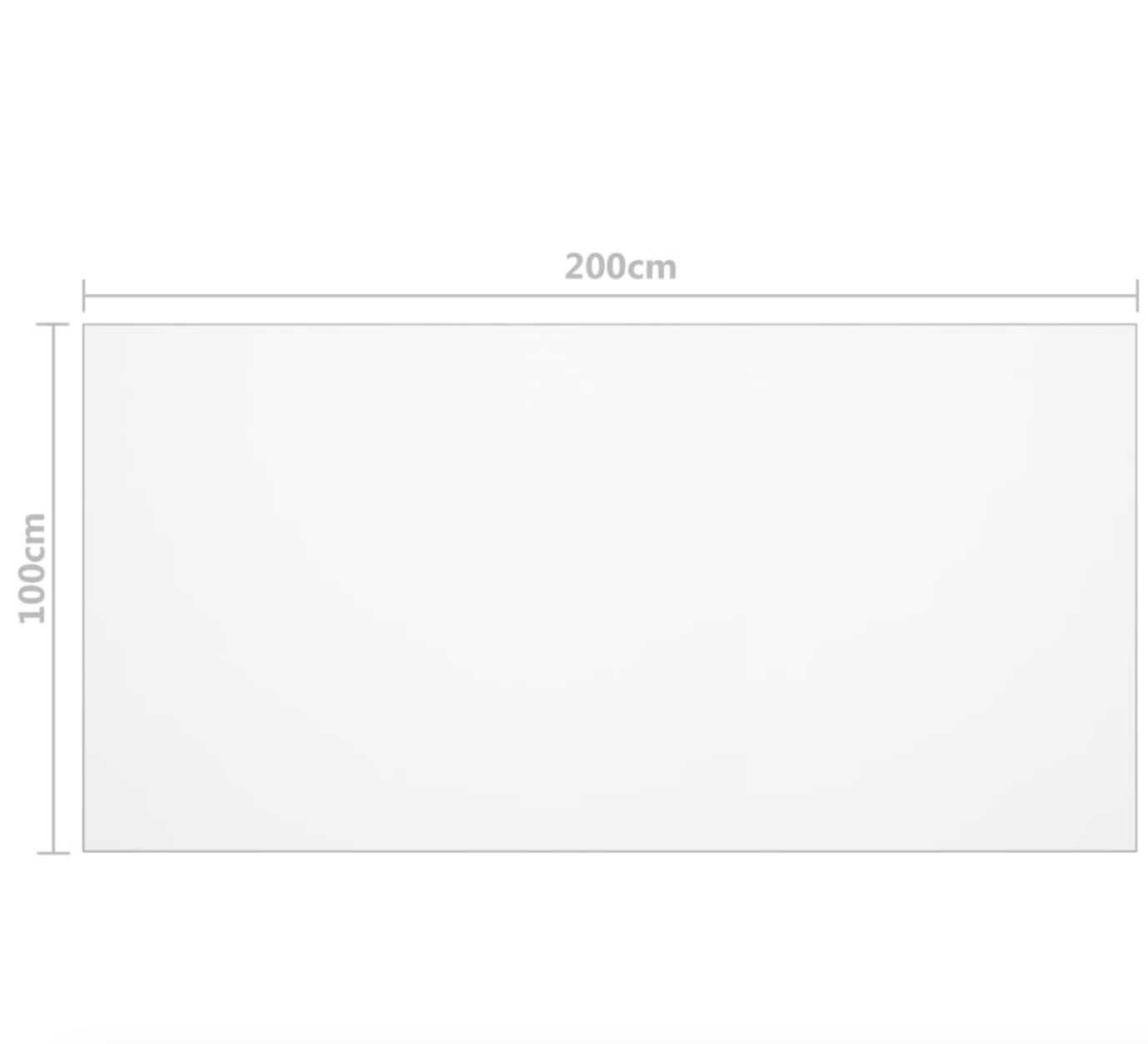 Przezroczysta Mata Ochronna na Stół Biurko Blat 200x100 Podkładka PVC