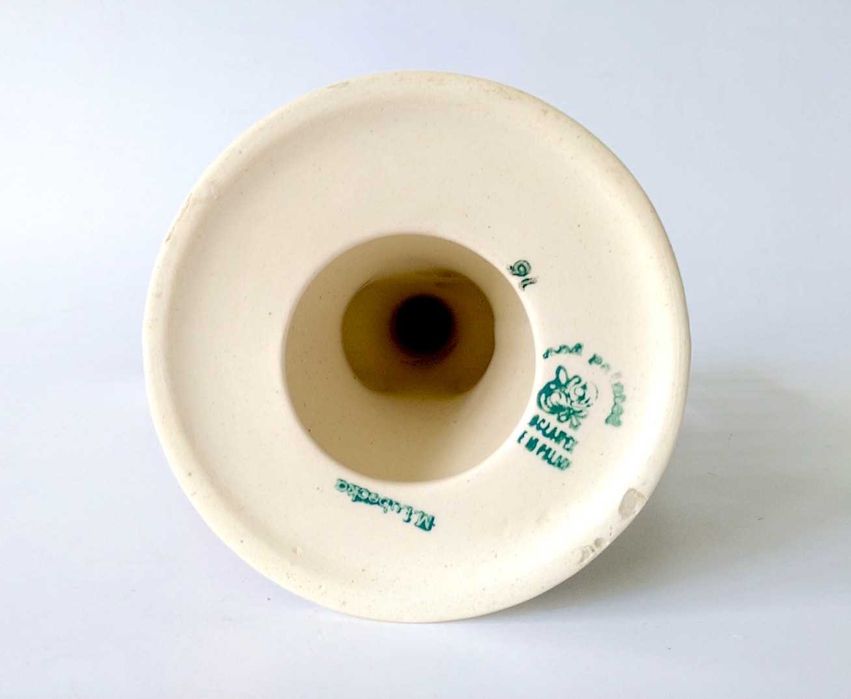 Świecznik z rustykalną brązową dekoracją Fajans Włocławek