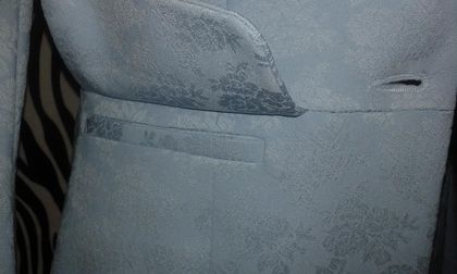 Żakiet Płaszczyk Pastelowy Błękit DOMANI BY ae KWIATY Nowy