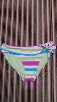 Bikini dół od stroju kąpielowego dwuczęściowy w kolorowe paski