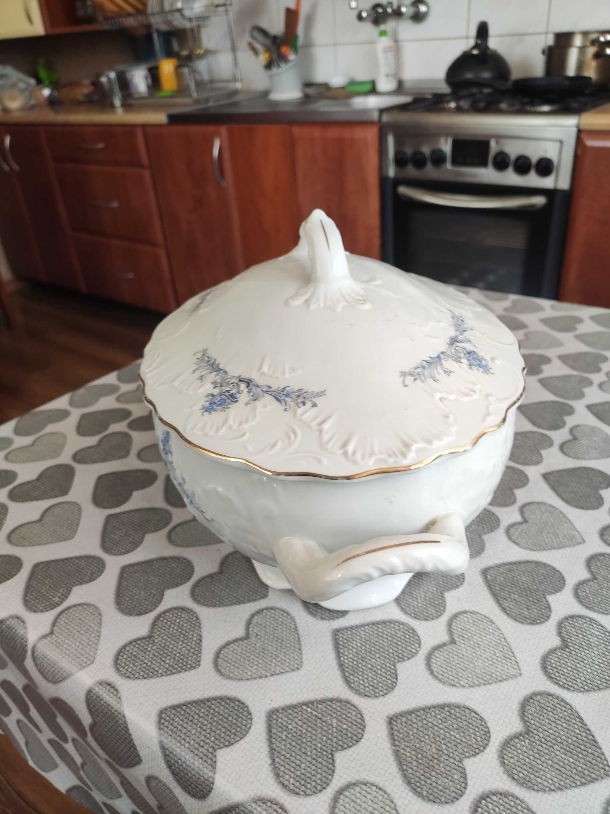 Waza porcelanowa Ćmielów antyk zabytek stan idealny