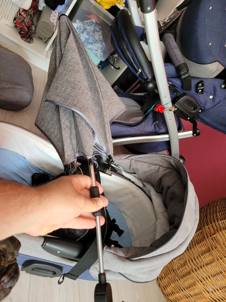 Wózek dziecięcy duży 2w1 +fotelik do samochodu
