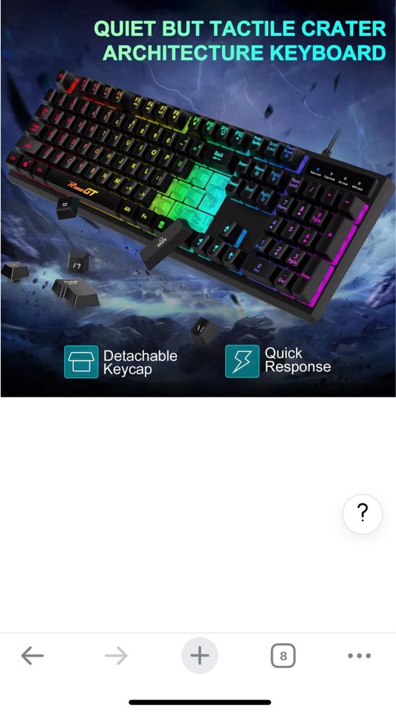 Zestaw klawiatury i myszy dla graczy RaceGT USB z podświetleniem