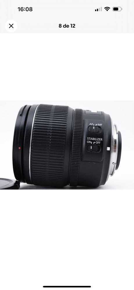 Objetiva Canon zoom lens ef-s 15-85mm