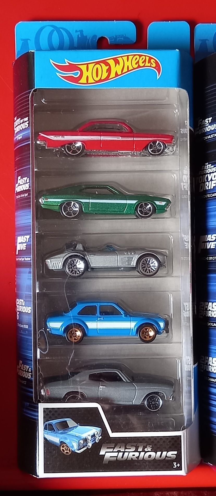 Pack's de 5 miniaturas de coleção fast & furious hot wheels