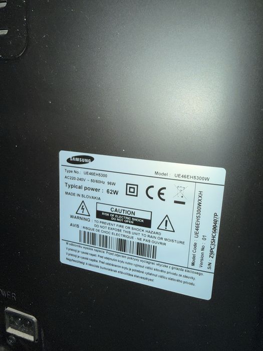 Telewizor samsung uszkodzony 49 cali