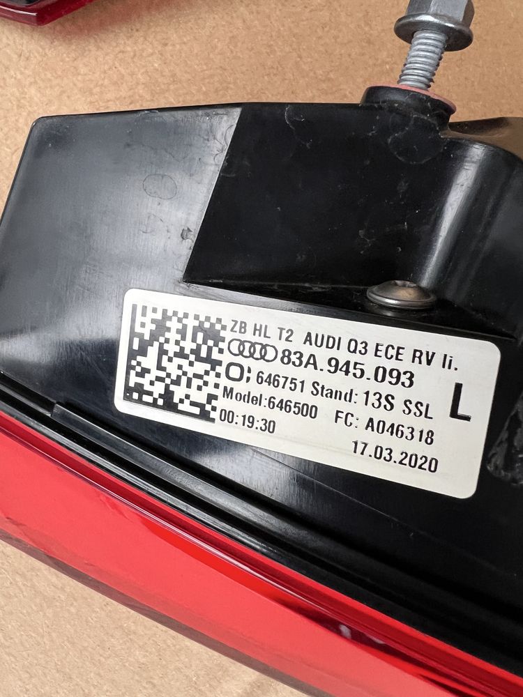Lampy Tył Audi Q3 83A Ori Europa Led Matrix Dynamic