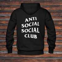 Bluza Anti Social Club czarna z kapturem nowa r. XL