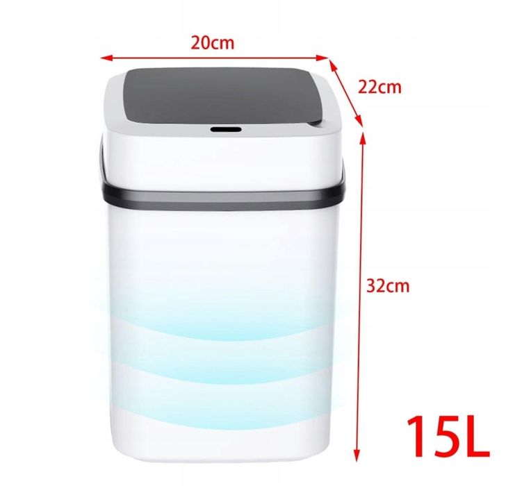 Automatyczny kosz na śmieci duży 15 l