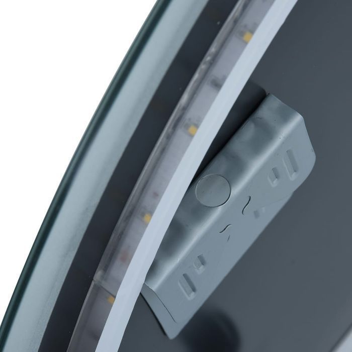 Lustro Łazienkowe LED 80 cm Srebrne - Styl i Funkcjonalność