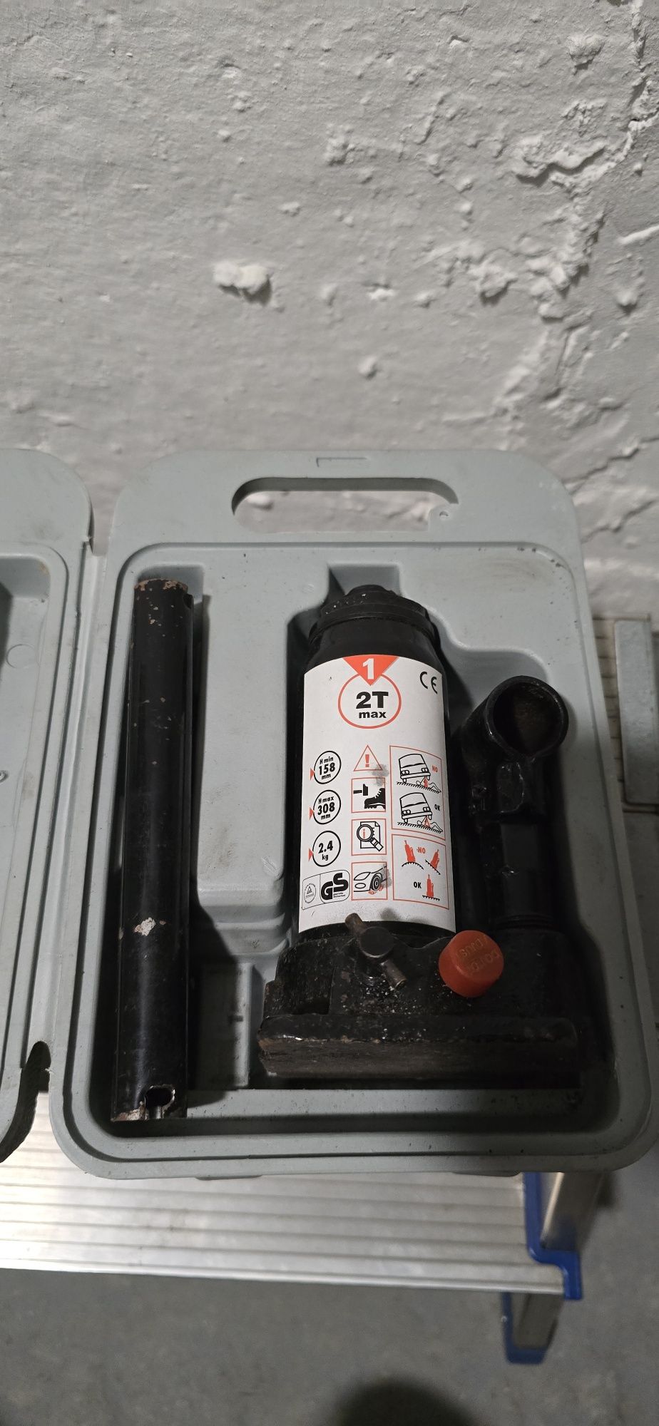 Podnośnik Hydrauliczny Słupkowy 2T Żaba Lewarek