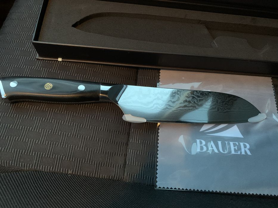 ТЕРМІНОВО Ніж Bauer Santoku 7” 18 см дамаська сталь