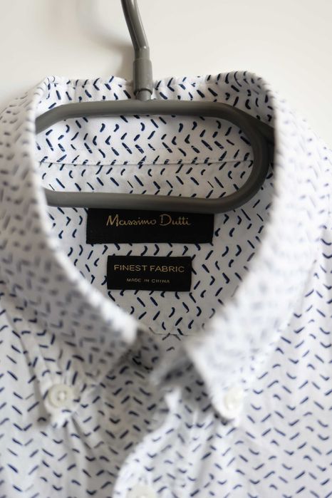 !Jak nowa! Biała, bawełniana koszula Massimo Dutti, S!