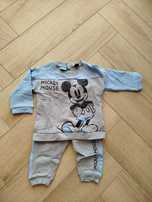 Nowy Komplet dresowy myszka Miki Mickey mouse Disney 74 80 bawełna