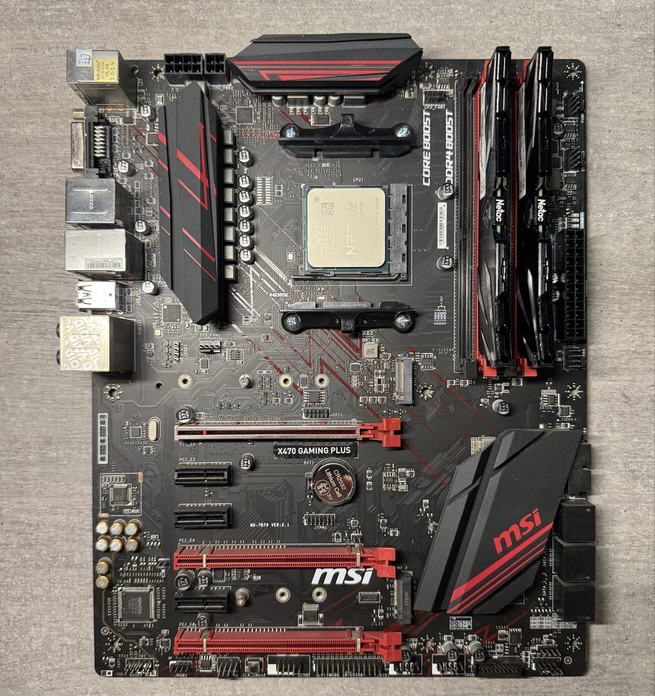 Комплект Ryzen 5600X, MSI X470, 32gb 3200mhz
