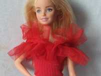 Ubranka dla lalki Barbie - Sukienka koktajlowa, majteczki, buciki !!!