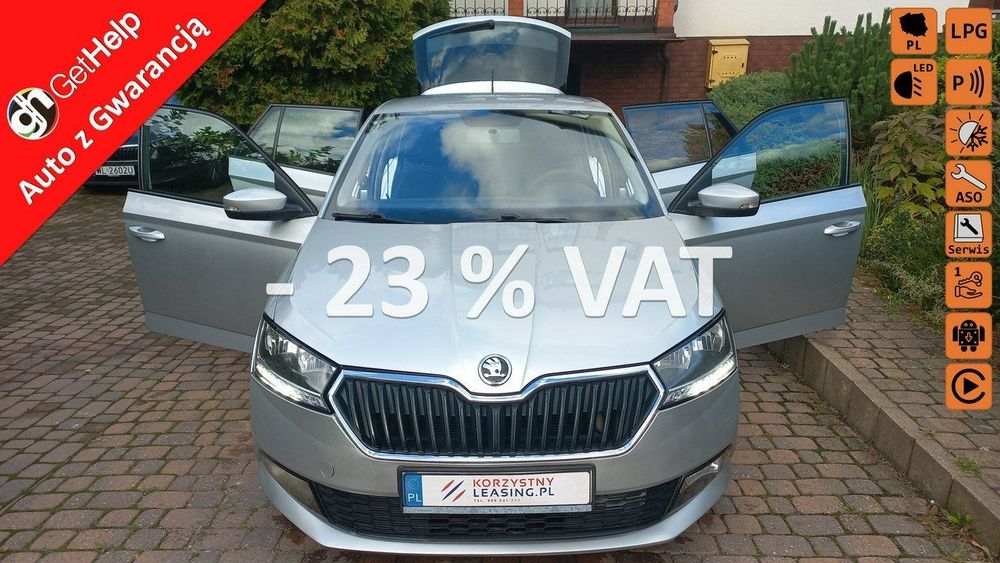 Skoda Fabia 1.0 MPI+LPG Fabryczne Landi Renzo Salon Polska F.VAT 23% Lift Ledy
