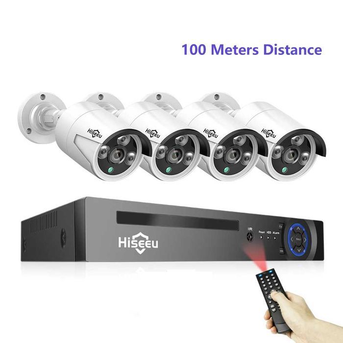 Kit Video Vigilância NVR POE • 4 Câmaras 3MP • Visão Noturna