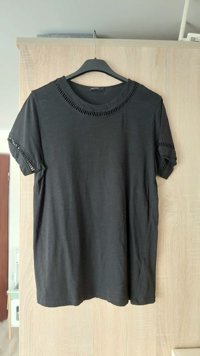 Czarny T-shirt damski z krótkim rękawem medicine s