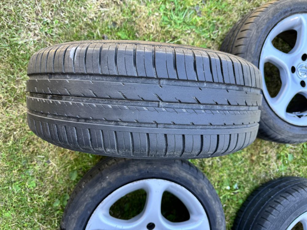 Felgi aluminiowe Nissan Micra k12, plus letnie opony 185/55 r15