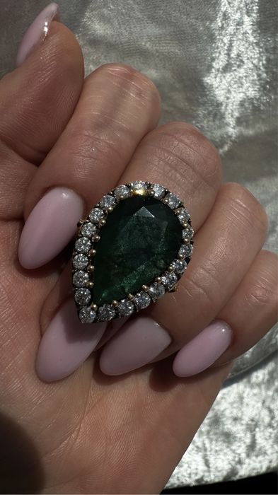 Кольцо Хюрем Султан з діамантами каблучка кільце кольцо Hurrem Sultan