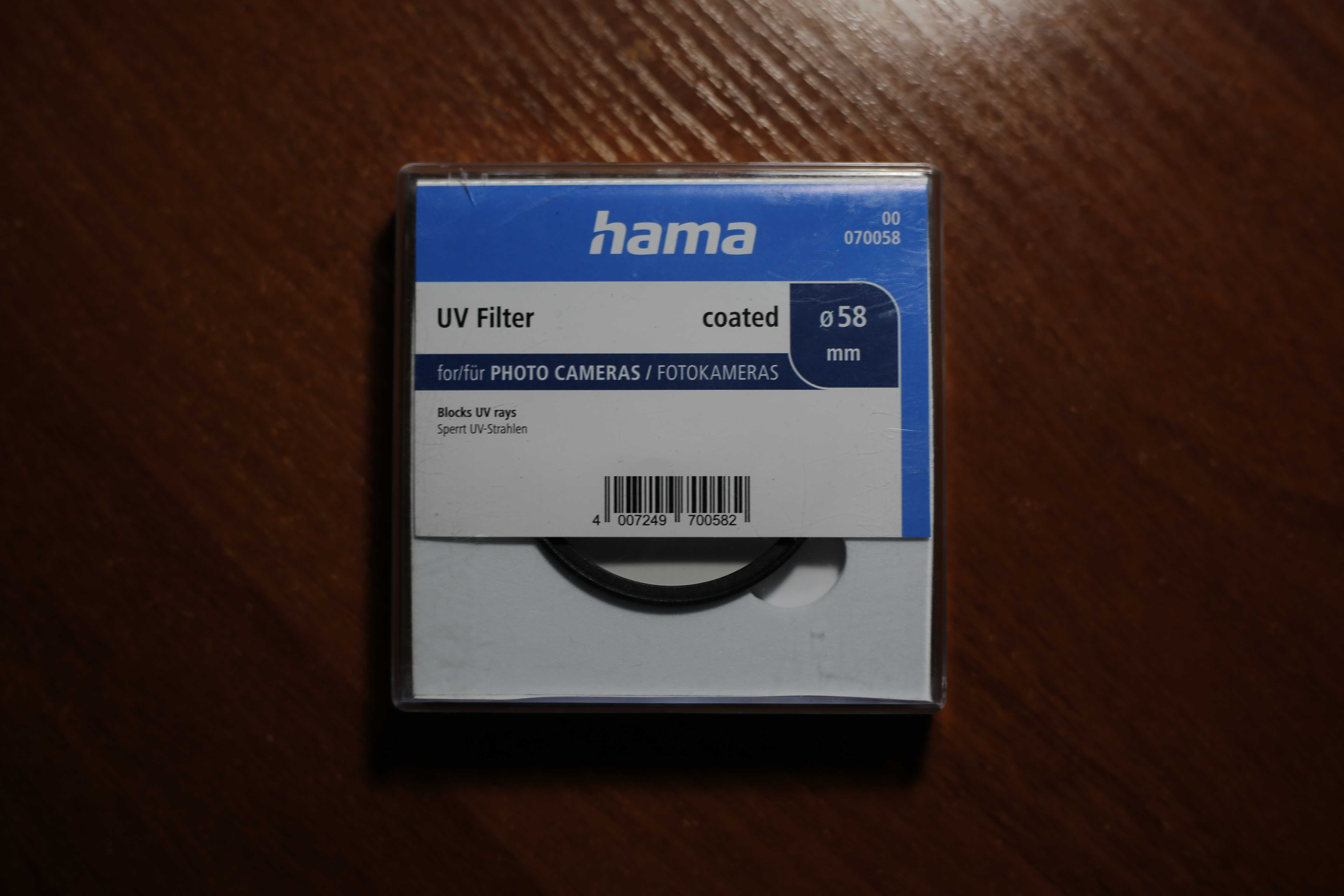 Защитный ультрафиолетовый UV светофильтр Hama 58mm (MMX)