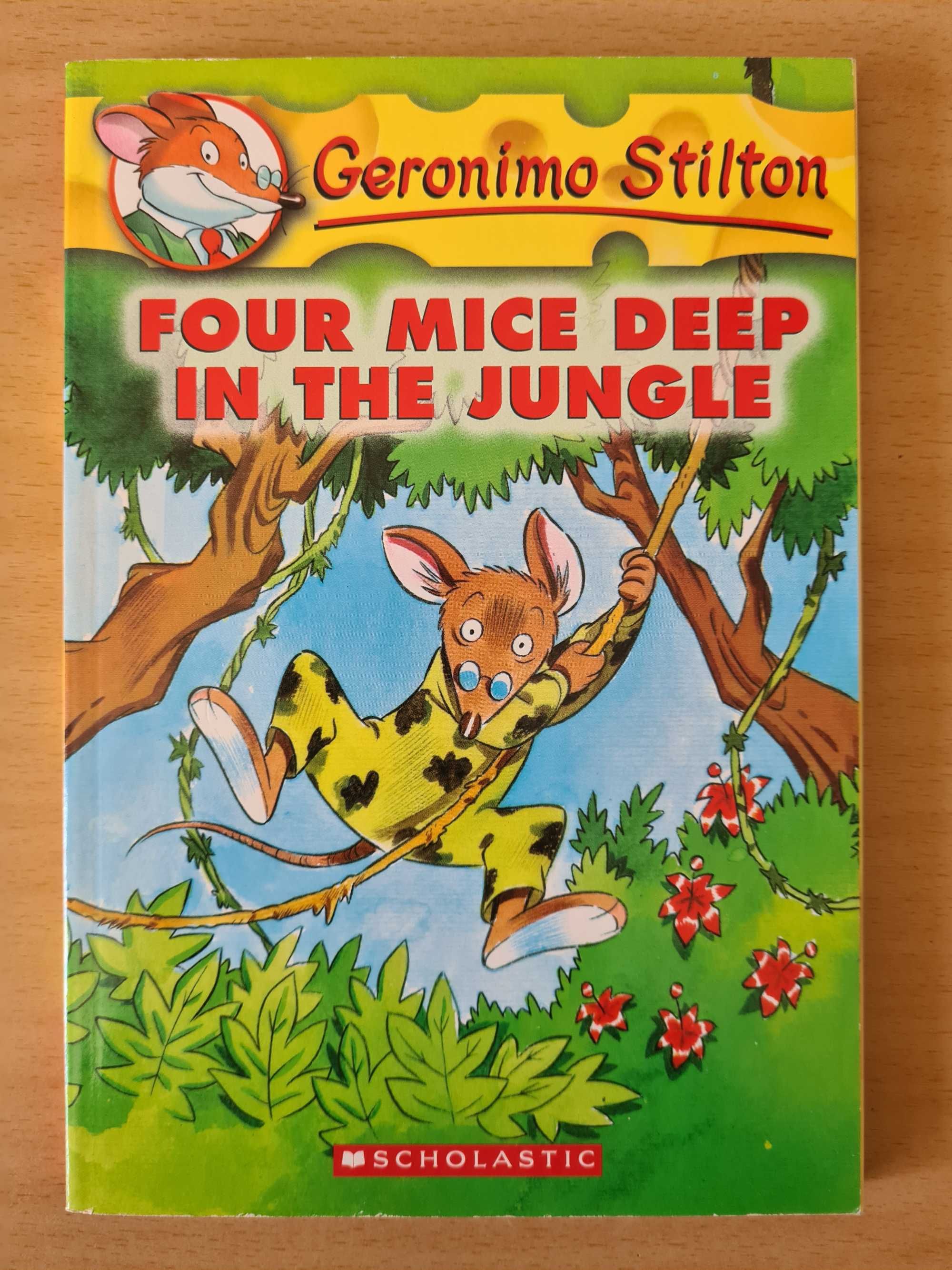 Livro juvenil "Geronimo Stilton - Four Mice Depp in the Jungle"