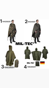 Пончо тактичне Mil-Tec Німеччина в асортименті RipStop