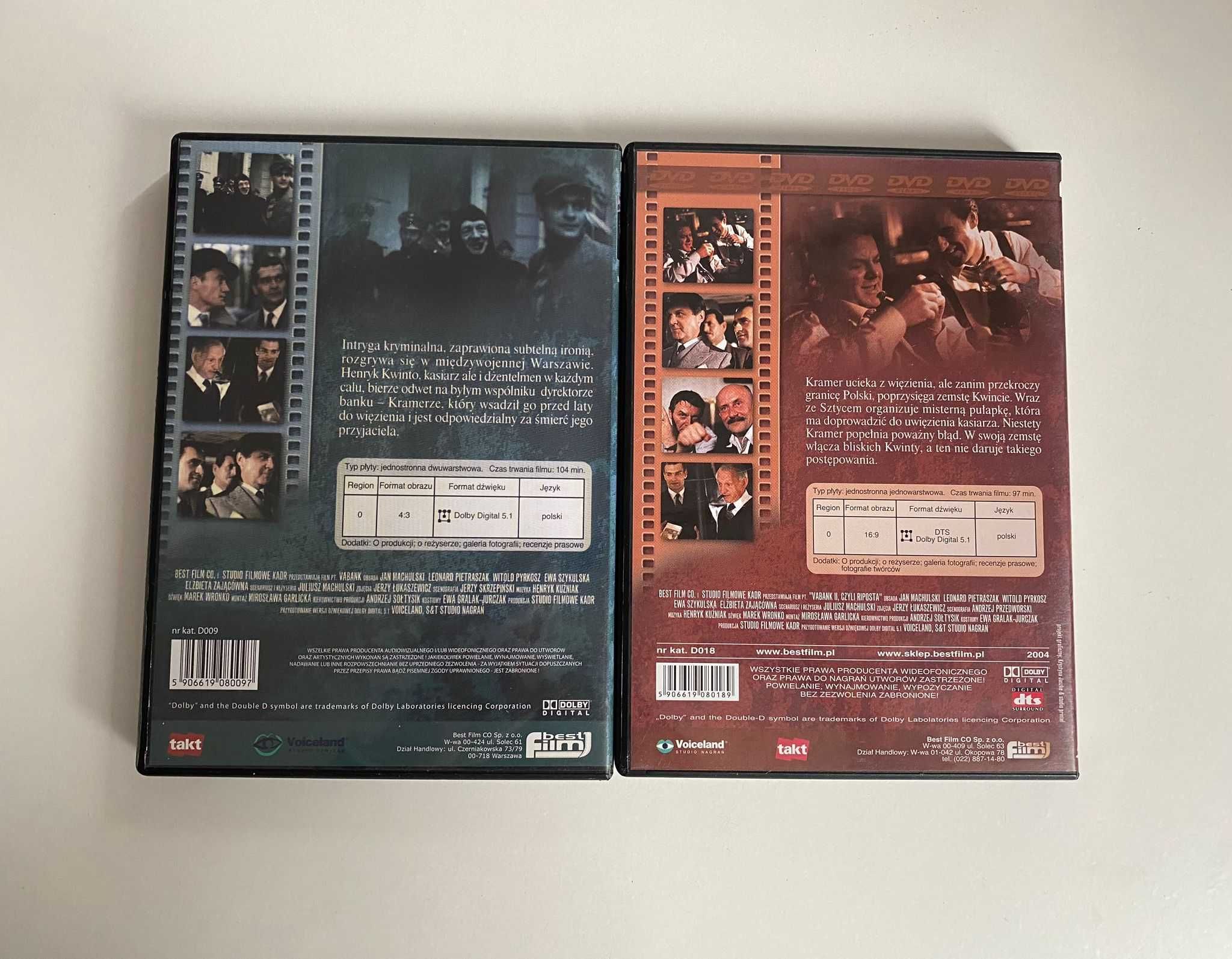 Filmy DVD Zestaw Vabank 1-2 Komplet