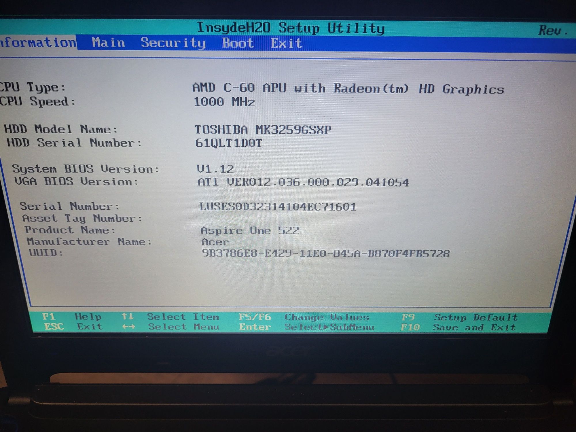 Sprzedam Płyte główną z procesorem do laptopa Acer Aspire one 522-C6D