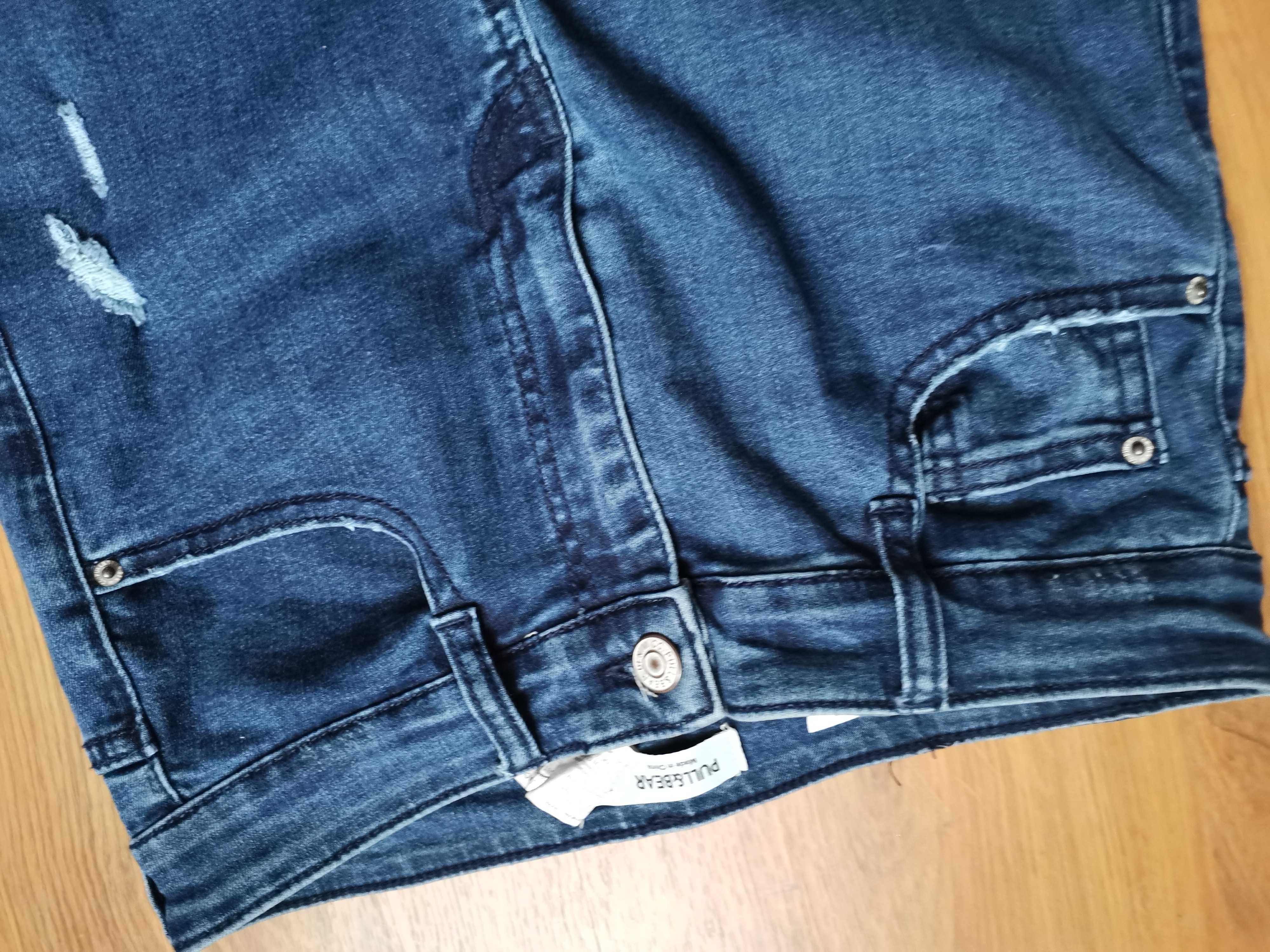 Spodnie jeansowe przetarcia, rozmiar M, Nowe bez metki.