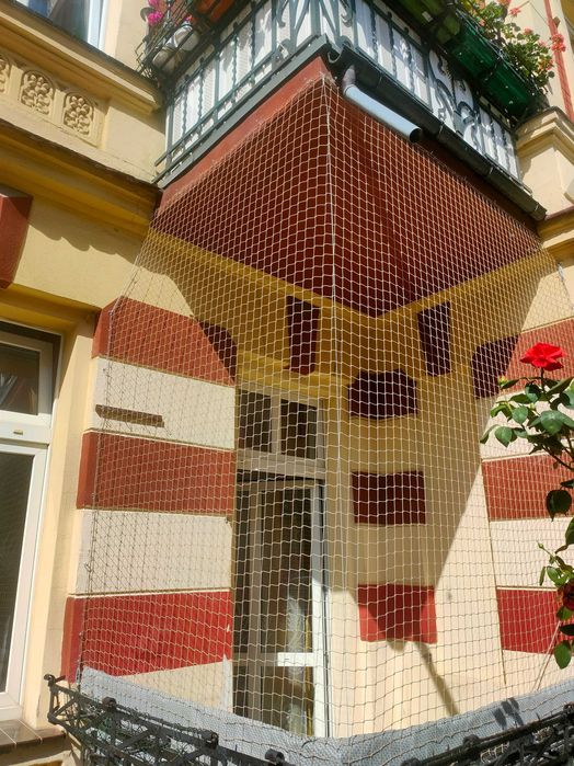 Siatka dla kota, siatka na balkon, taras, przed gołębiami, moskitiery