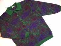 Wzorzysty sweter z wełna 36 38 vintage