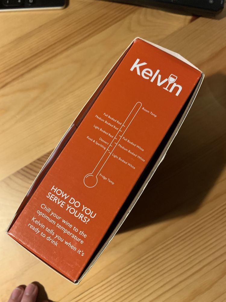 Kelvin monitor temperatury wina