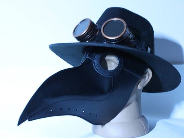 Маска Доктор Чума Чумной Доктор Смерть в Шляпе и Очках Хэллоуин