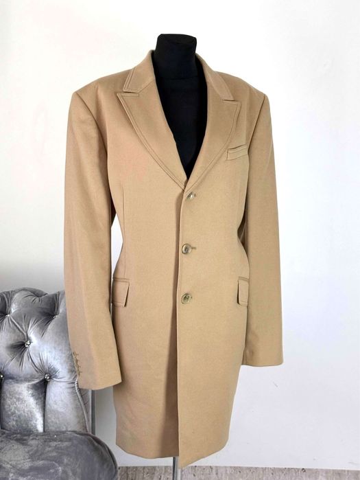 Płaszcz dolce & gabbana kaszmir bezowy basic