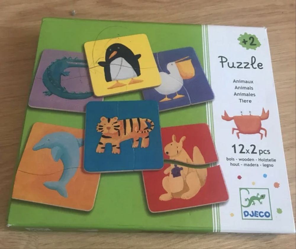 Настольная игра djeco пазлы половинки животные