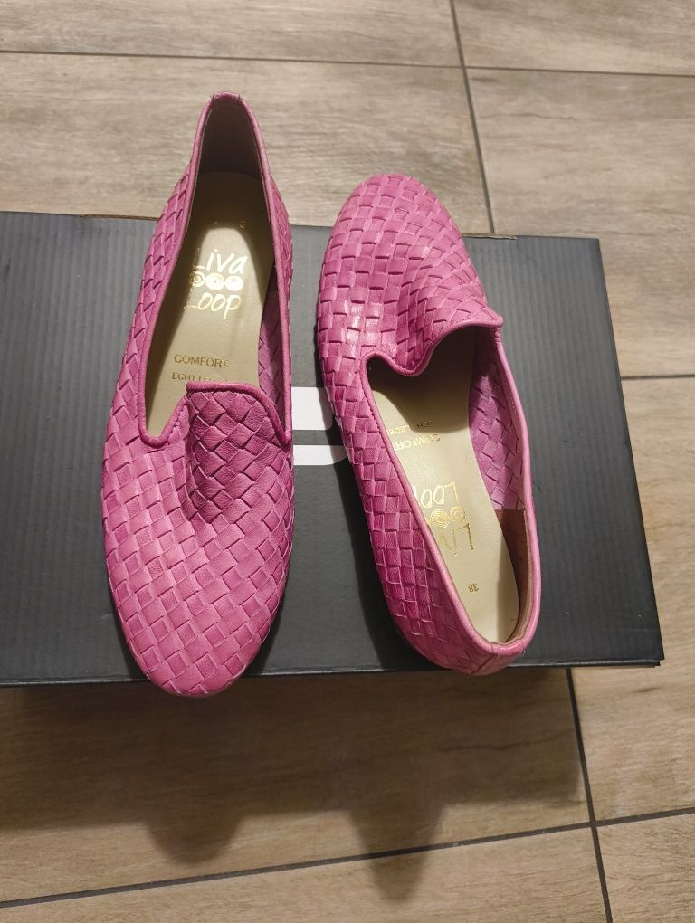 Lordsy loafersy skóra naturalna r.38