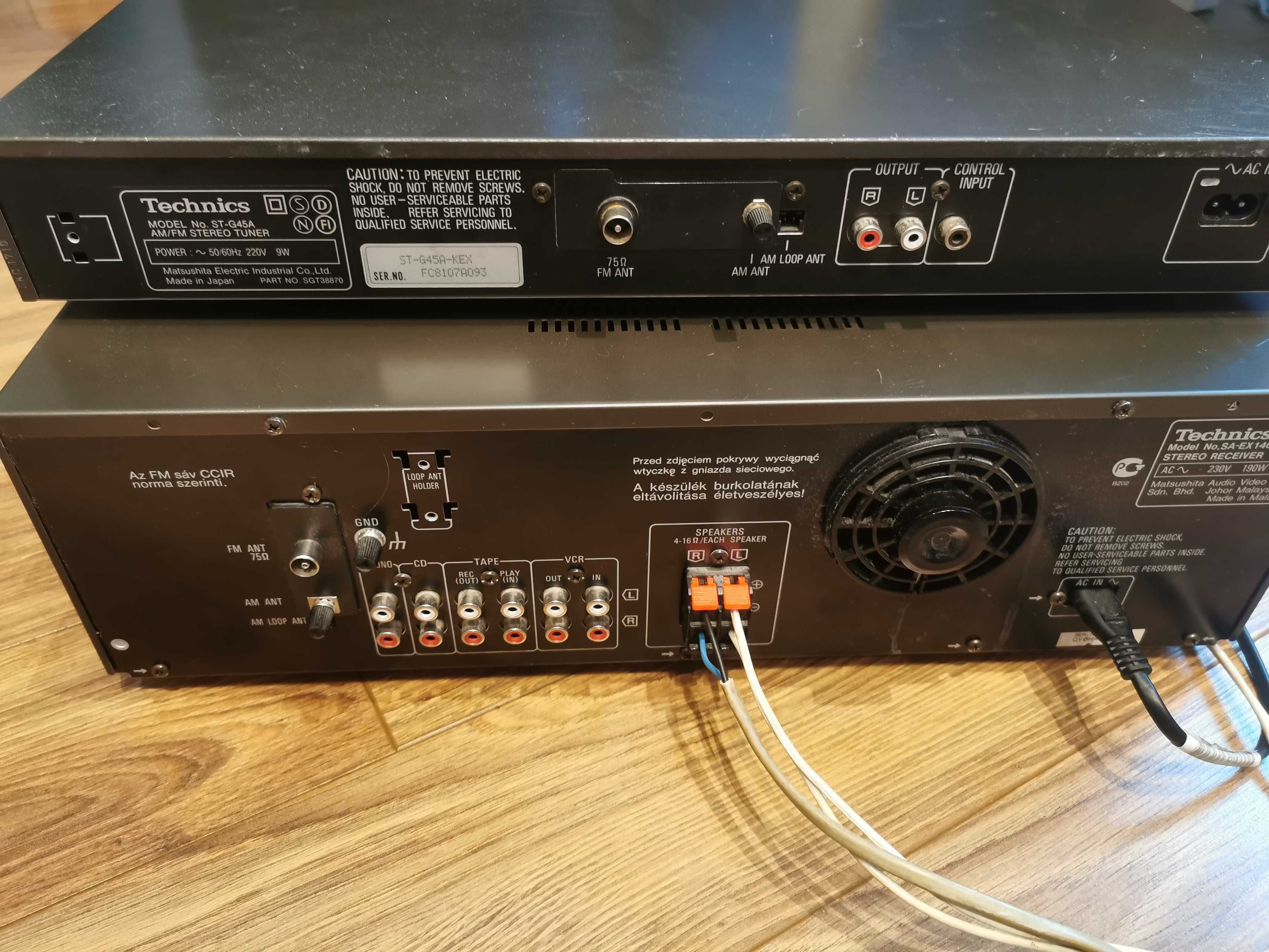 zestaw technics amplituner SA-EX 140 , Tuner ST-G45A