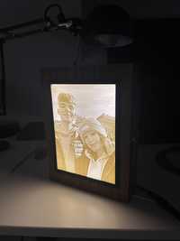 Personalizowany prezent, zdjęcie w ramce, podświetlenie LED