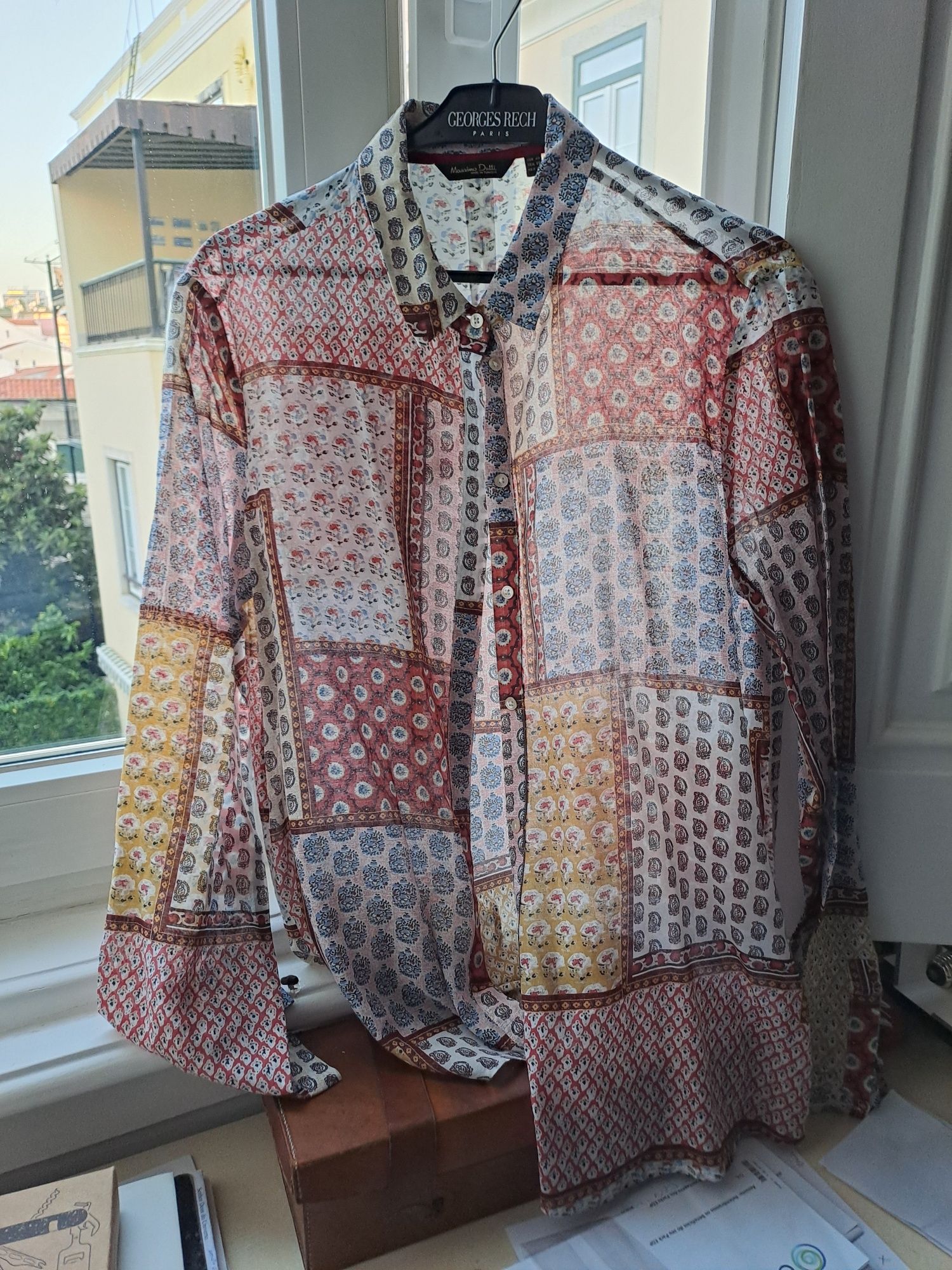 Camisa Blusa fresca Massimo Dutti Algodão