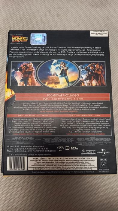 Powrót do przyszłości trylogia 3 x dvd