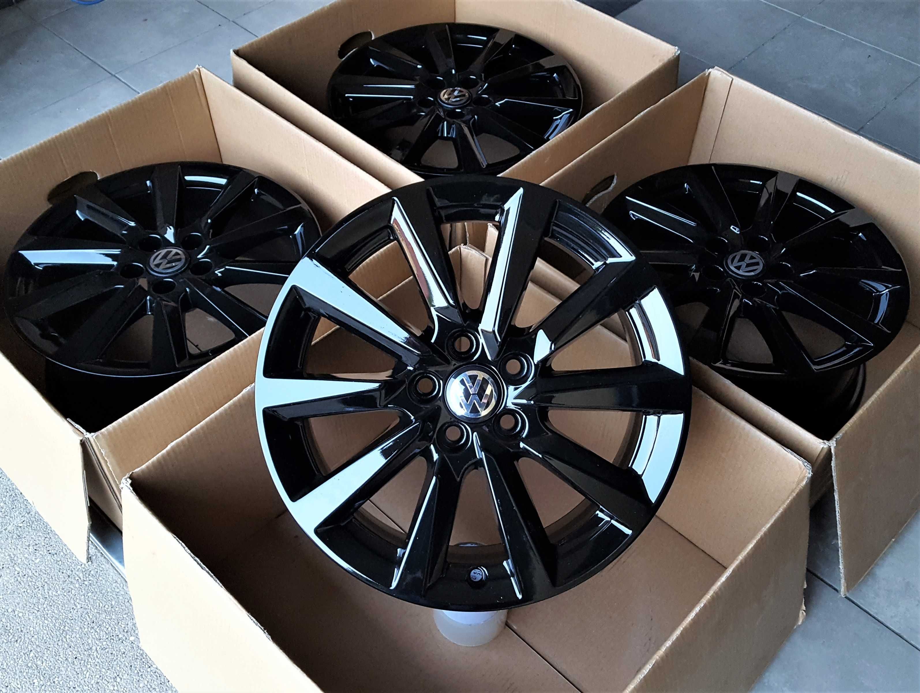 Alufelgi 16 5x100 VW T-Cross Polo Taigo Golf IV New Beetle Czarne 480#