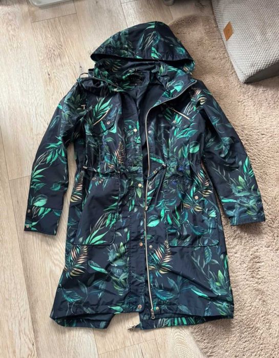 Mohito granatowa długa parka z kapturem XL