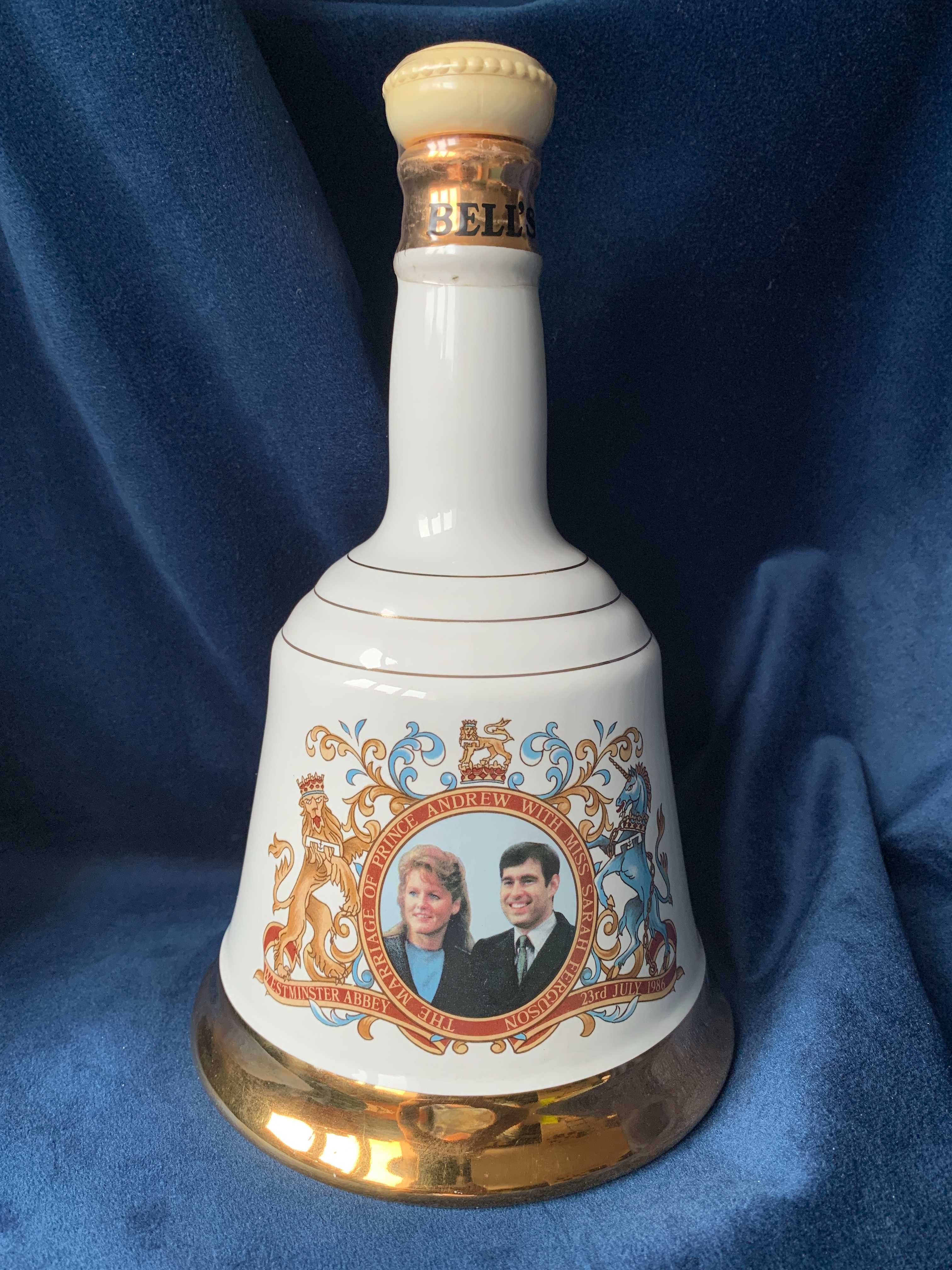 ceramiczna butelka Bell's z 1986r. Prince Andrew & Sarah Ferguson